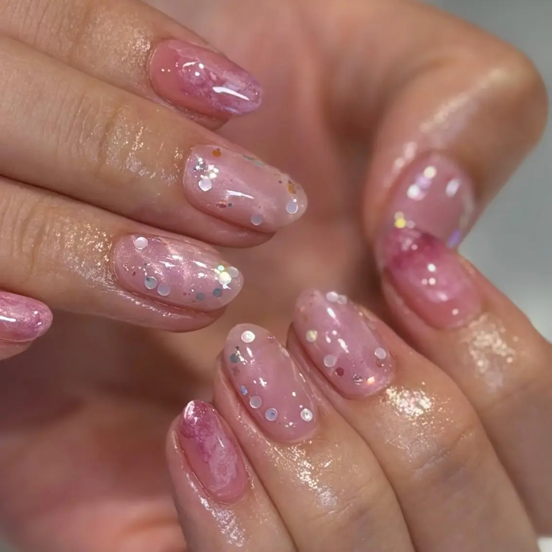 ネイル アートネイル 夏ネイル yume 🎀大人ガーリー🎀のネイルデザイン