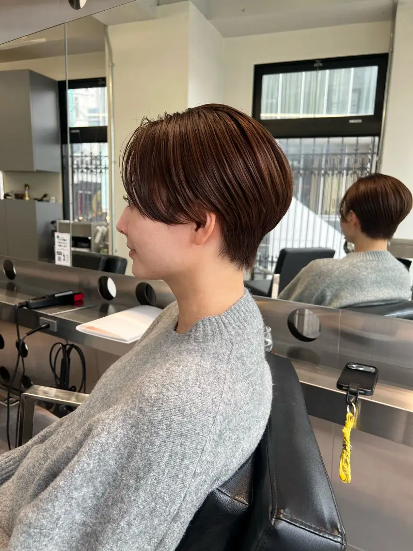 ショート ハンサムショート ショートヘア 堀江 /木下椋麻のヘアスタイル