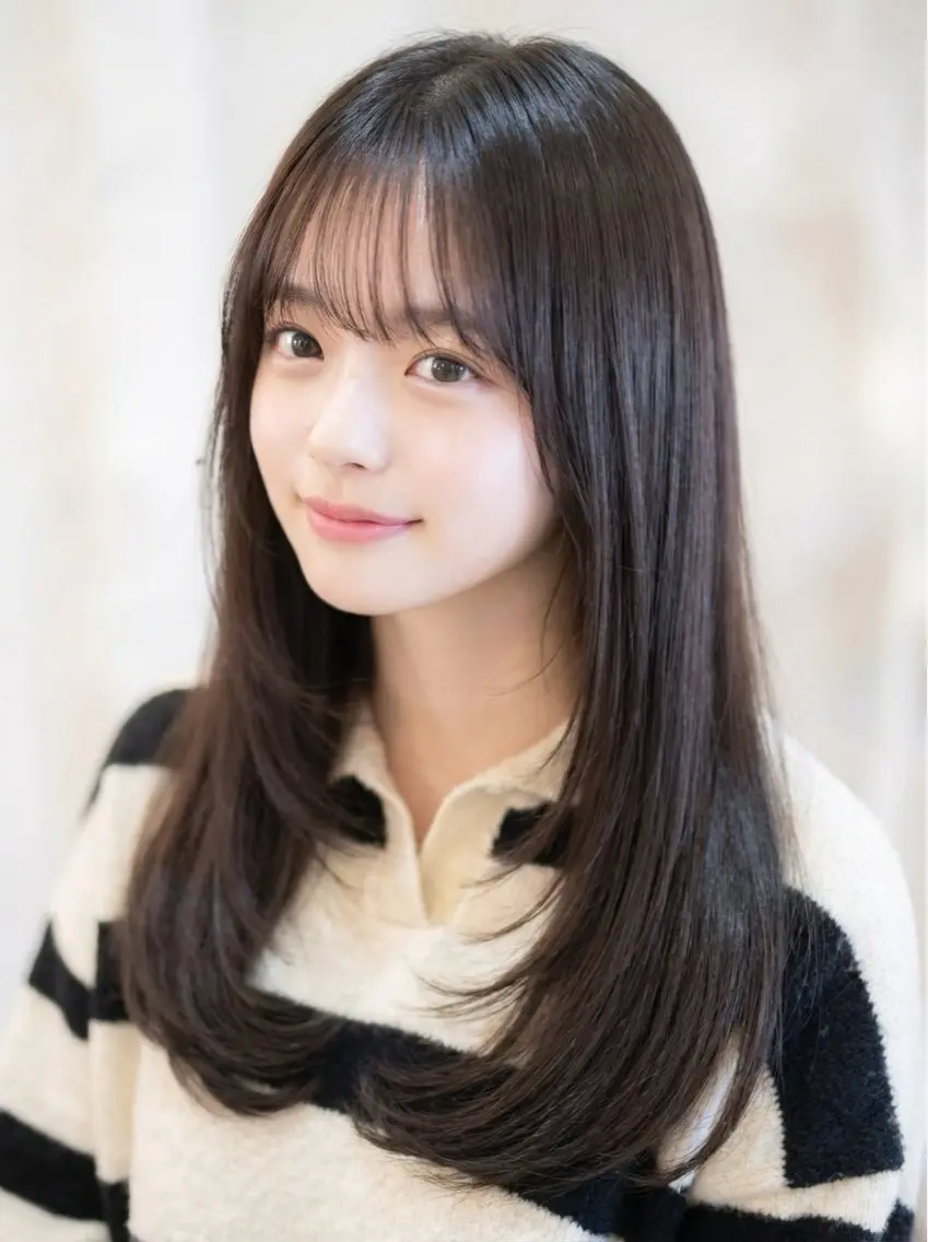 髪質改善リタッチカラー+美髪縮毛矯正+カットの写真