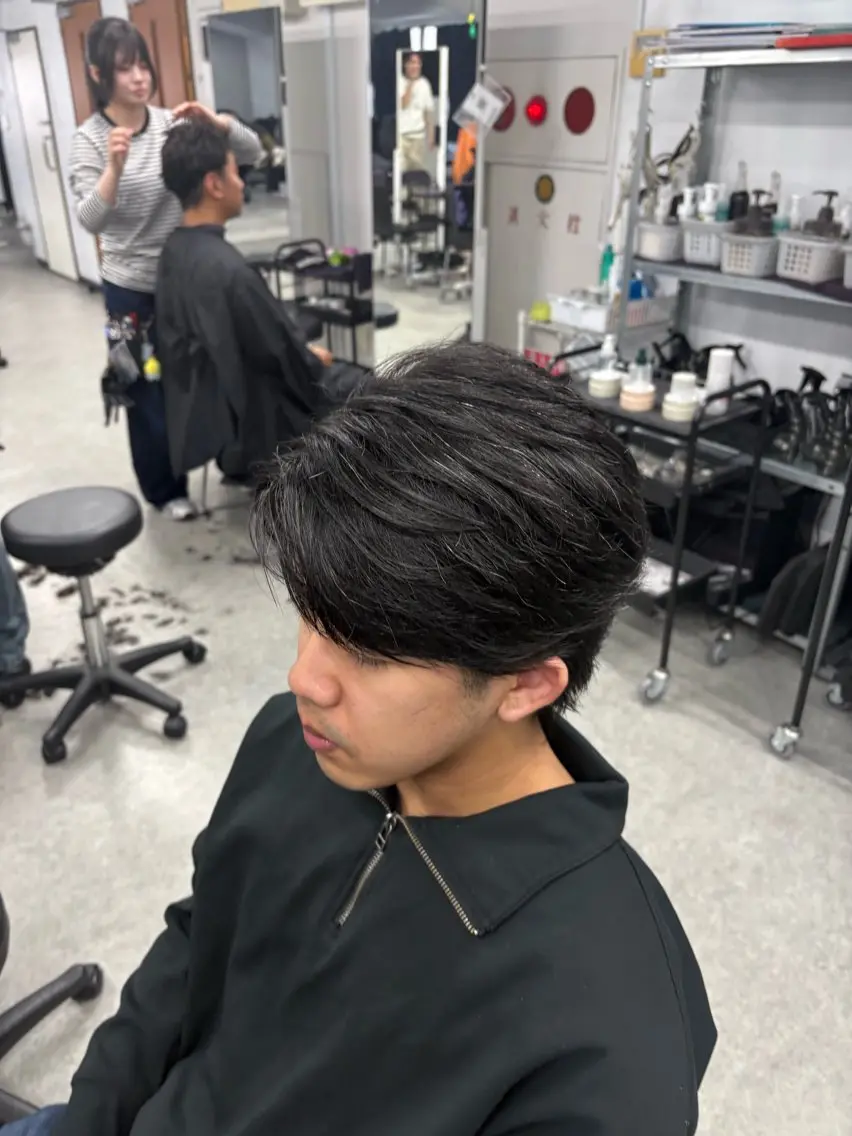 ショート カラー パーマ ヘアアレンジ メンズ キッズ アップバング センターパート メンズハイライト マッシュ メンズパーマ 🔥メンズ特化🔥/ 福田朝輝のヘアスタイル