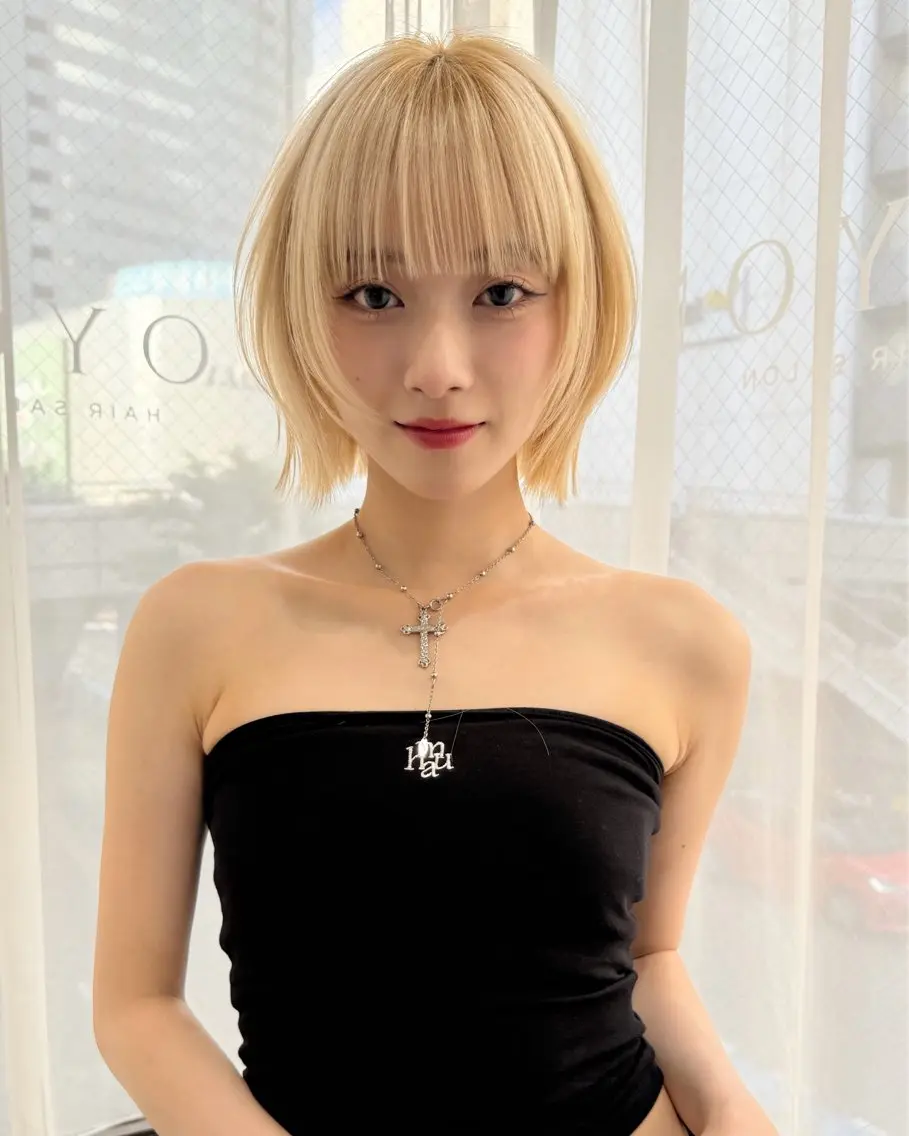 ショート ボブ 顔まわりレイヤー レイヤーカット 戸張 翔太のヘアスタイル