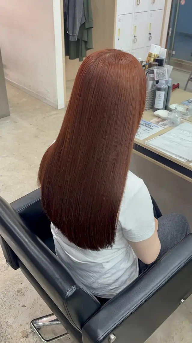 ロング カラー カット ヘアカラー トリートメント 🪽髪質改善矯正 🤍MIU🤍のヘアスタイル