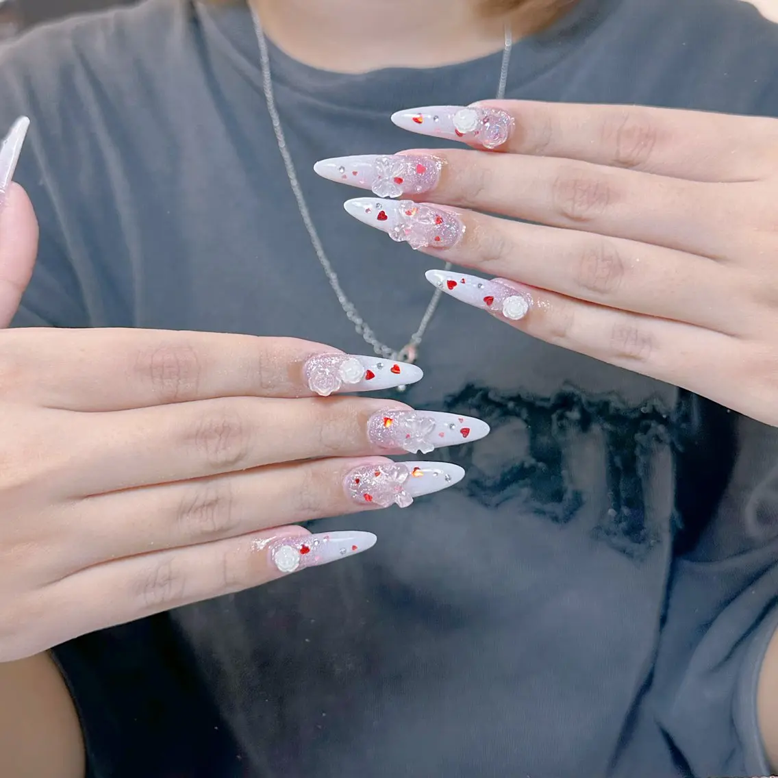 ネイル ハンドネイル 🍄Rina🍄 韓国風ネイルのネイルデザイン