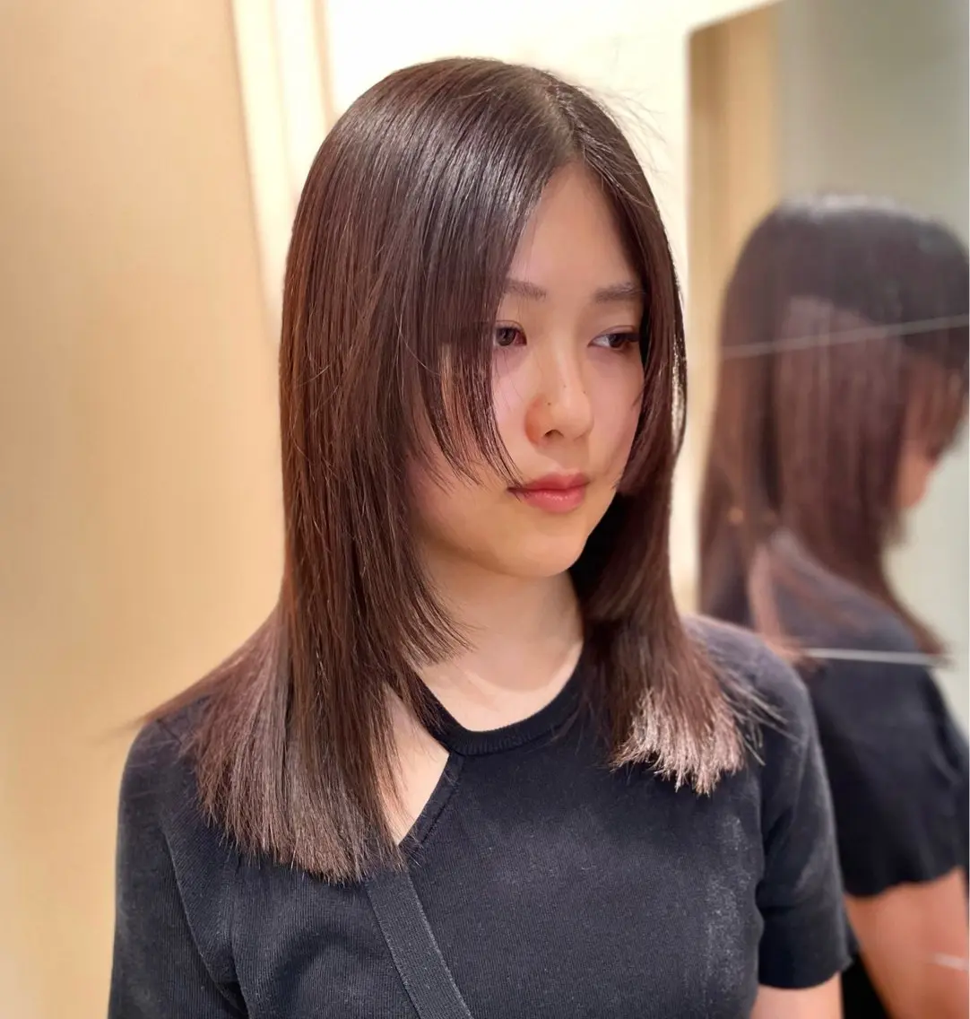 ミディアム 髪質改善 レイヤーカット 似合わせカット カット ヘアカラー 辻 那美樹/似合わせ ヘア/髪質改善のヘアスタイル