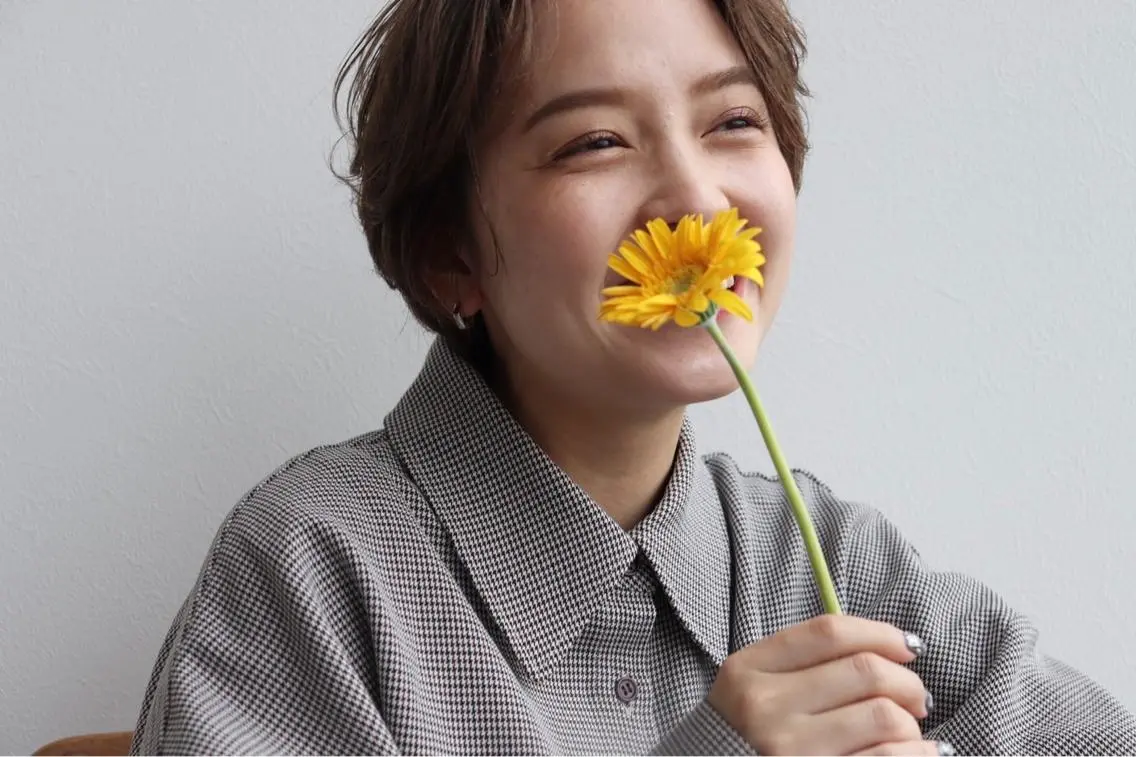 ショート カラー ヘアカラー トリートメント ✨色持ちの良い艶 カラー✨蟹江真世のヘアスタイル