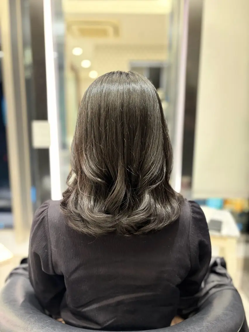 ミディアム パーマ ミディアムパーマ 韓国風ヘア カット パーマ 🌸銀座No.1パー マ🌸いでいあやのヘアスタイル