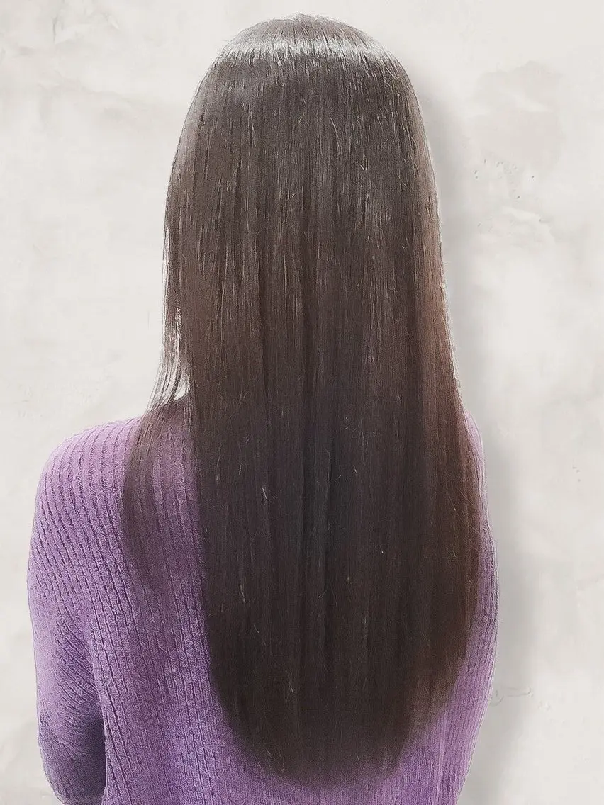 ロング カット 縮毛矯正 トリートメント 艶カラー/縮毛矯正／ 鴨川育弥のヘアスタイル