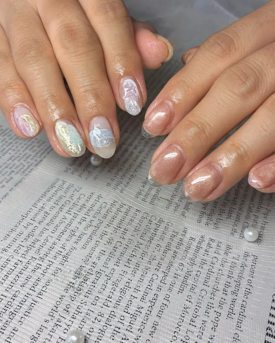 ネイル クリアネイル フレンチネイル ニュアンスネイル shiki_nail 🪐のネイルデザイン