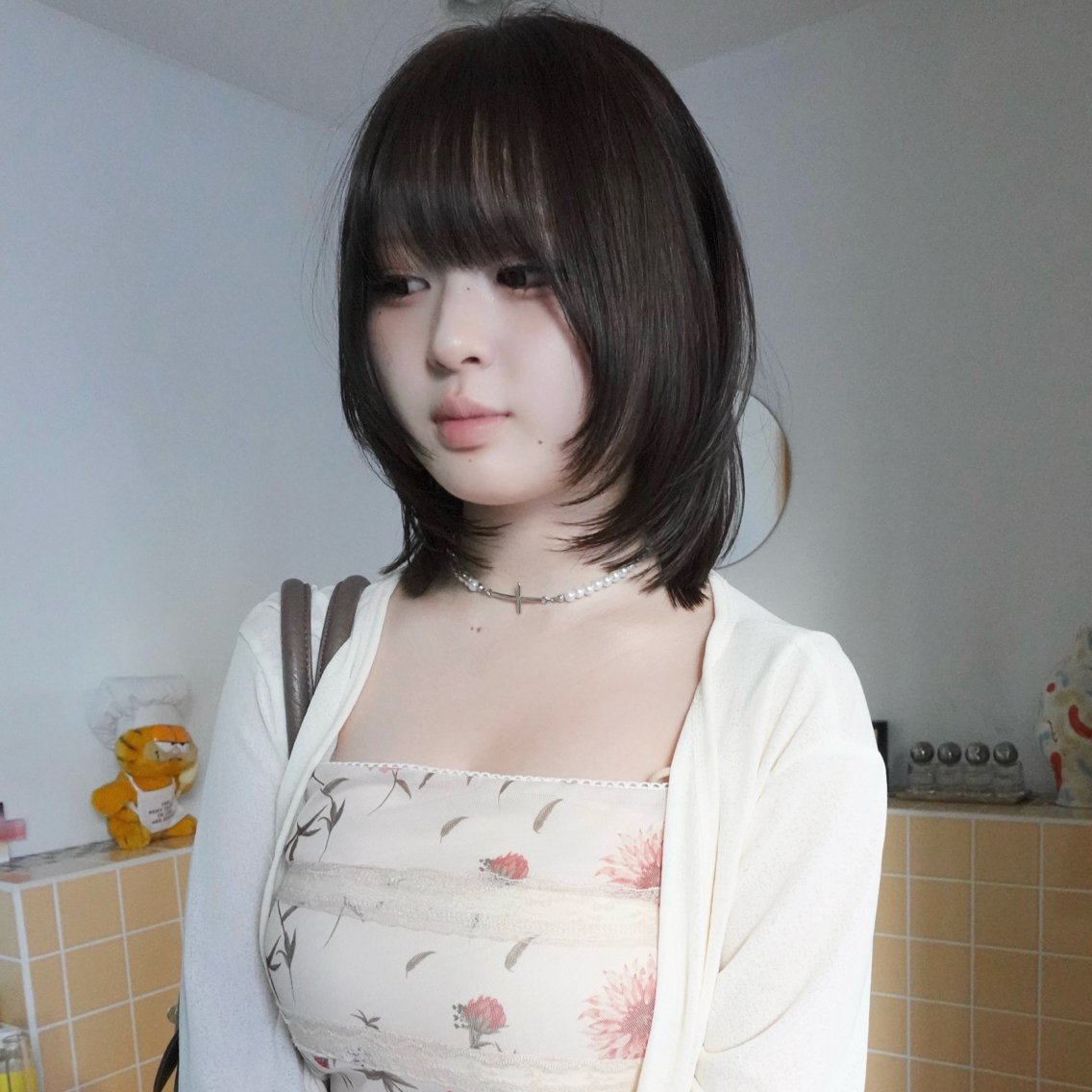 ミディアム カラー カット ヘアカラー トリートメント レイヤーカット/ダブ ルカラー🍎ののかのヘアスタイル