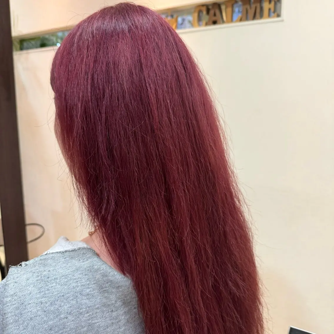 カラー レッドカラー 佐藤 涼太のヘアスタイル