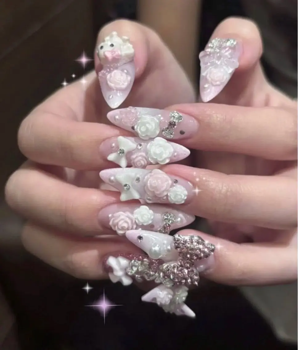 🎀チップ長さだし+ ワンカラー/ラメグラ/マグネット/ フラシュ+パーツつけ放題の写真