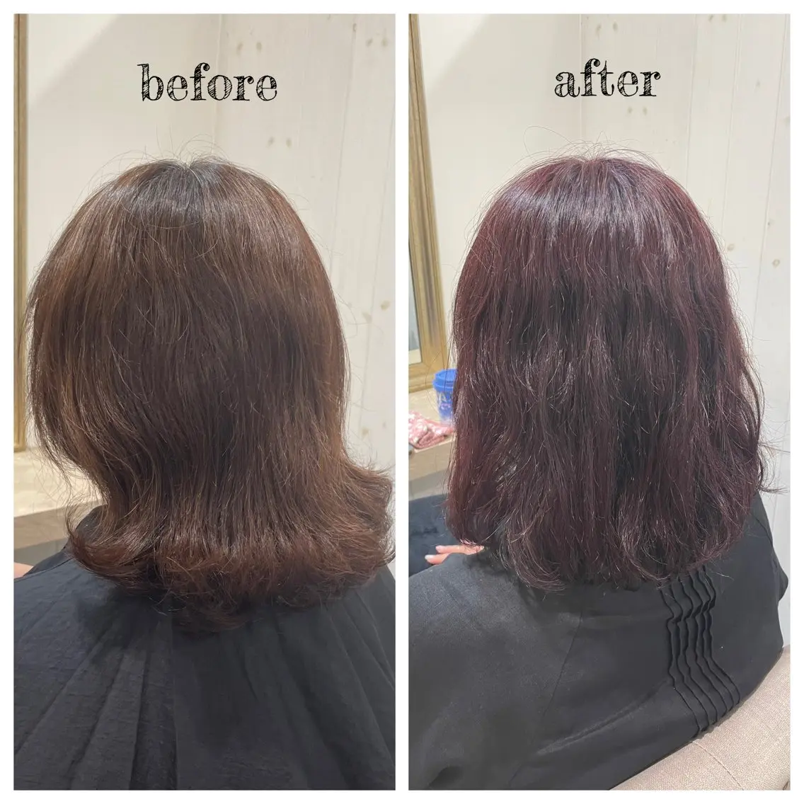 ミディアム カラー ルビー PutiLuca 浅川のヘアスタイル