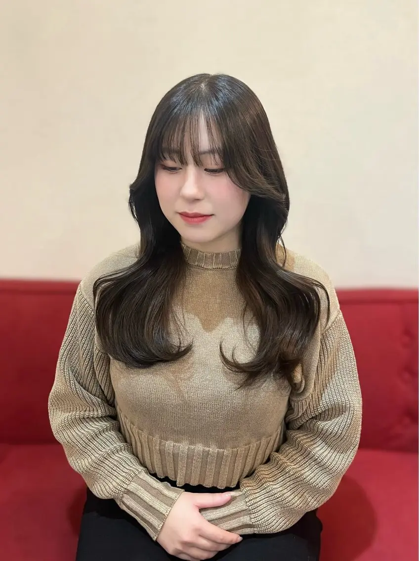 カラー ヘアアレンジ カット ヘアカラー 似合わせ顔まわり カット💛森尾真由美のヘアスタイル