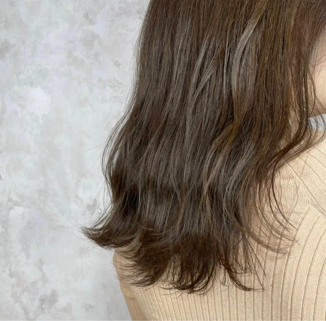 ミディアム カット ヘアカラー トリートメント かめい りなのヘアスタイル