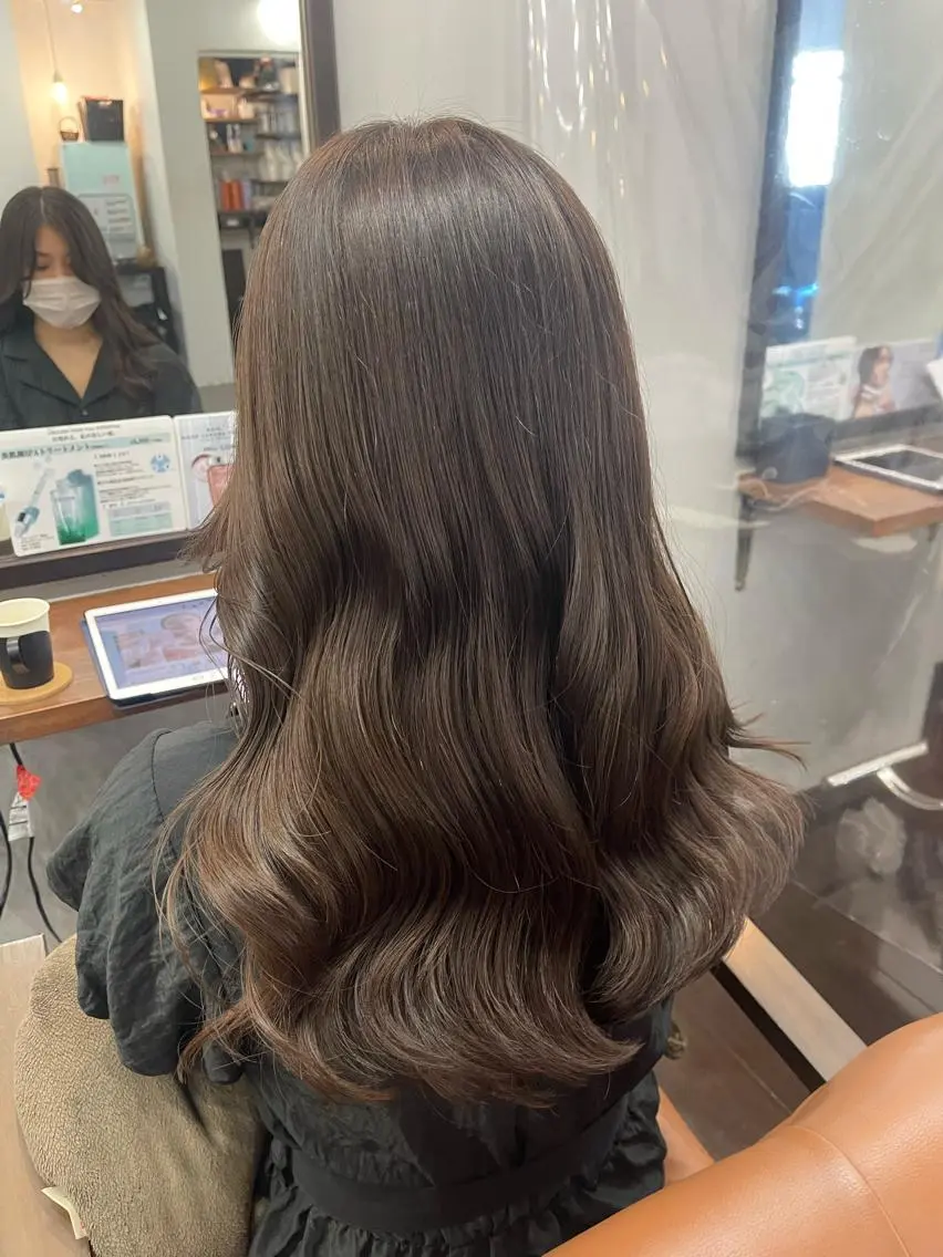⭐️カット+透明感カラー⭐️➕最高補修❣️TOKIOトリートメント💗ロング料金なし🙆♀️11400円→10400円の写真