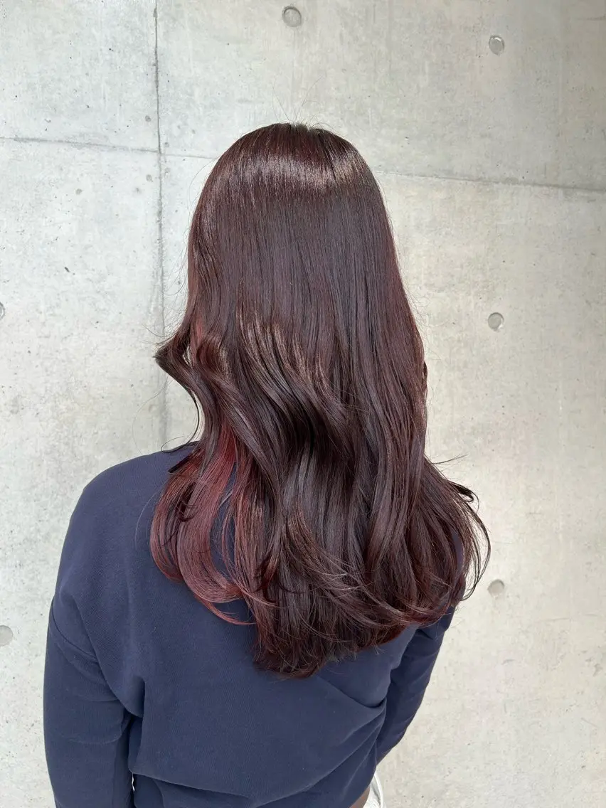 ロング カラー ヘアアレンジ ヘアカラー トリートメント ボブ艶モテカラー🫧 カリンのヘアスタイル
