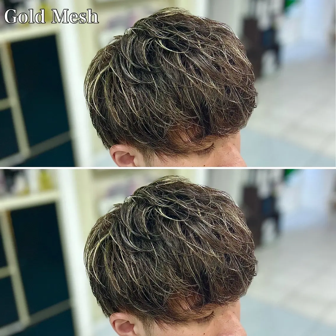 ショート カラー メンズ メンズハイライト メンズメッシュ ハイライトカラー メッシュ シルバー ヘアカラー トリートメント 🔮メンズ縮毛矯正 メンズパーマ💎竹永のヘアスタイル
