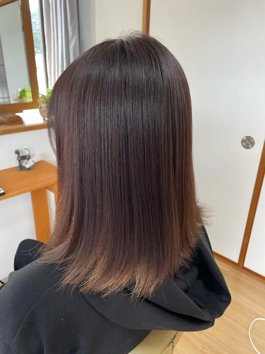 【艶髪】✨✨カット+ストレートパーマ+アディクシーカラーの写真
