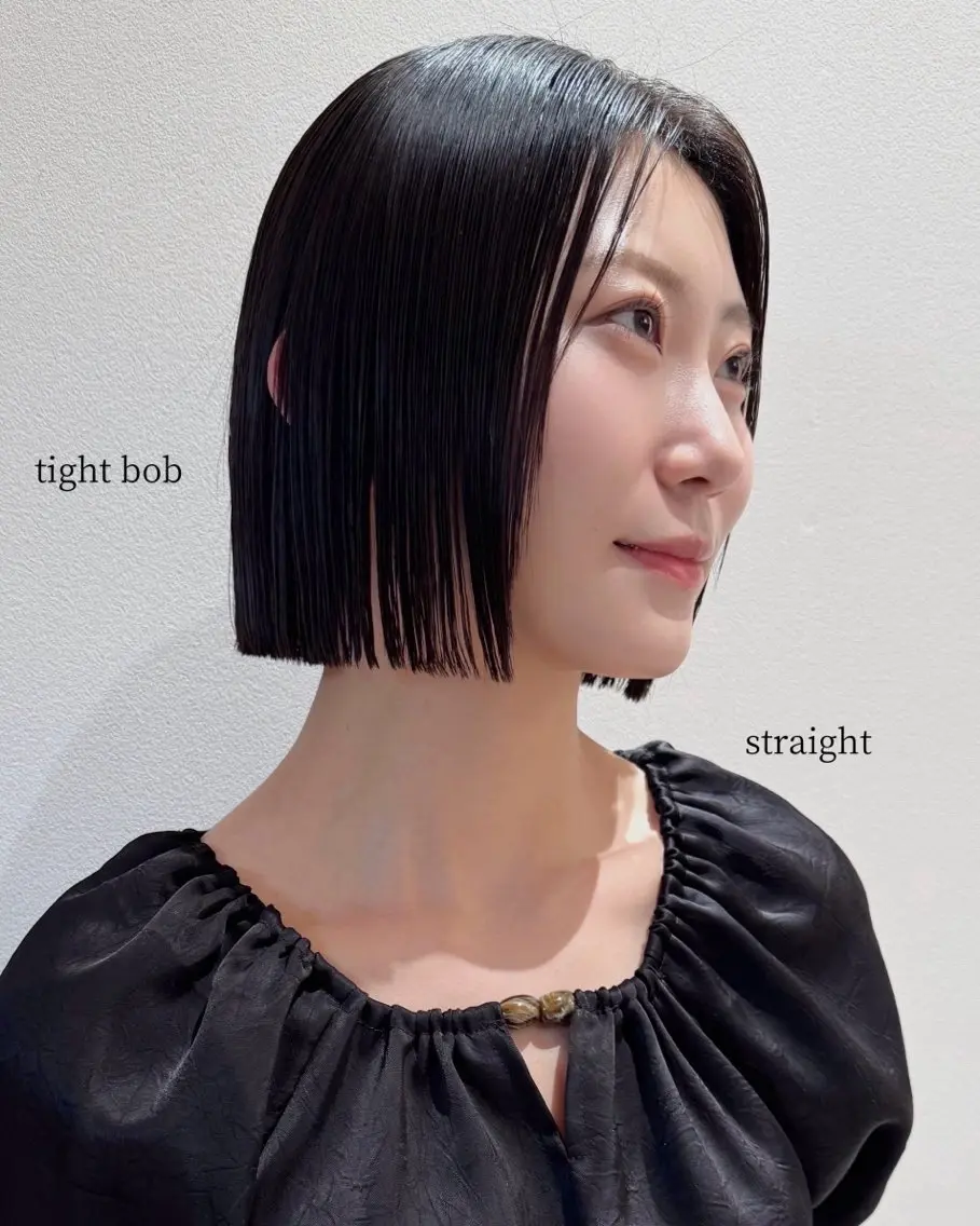 ショート 切りっぱなしボブ ボブ 縮毛矯正 カット ヘアカラー タッセルボブ /DAIKIのヘアスタイル