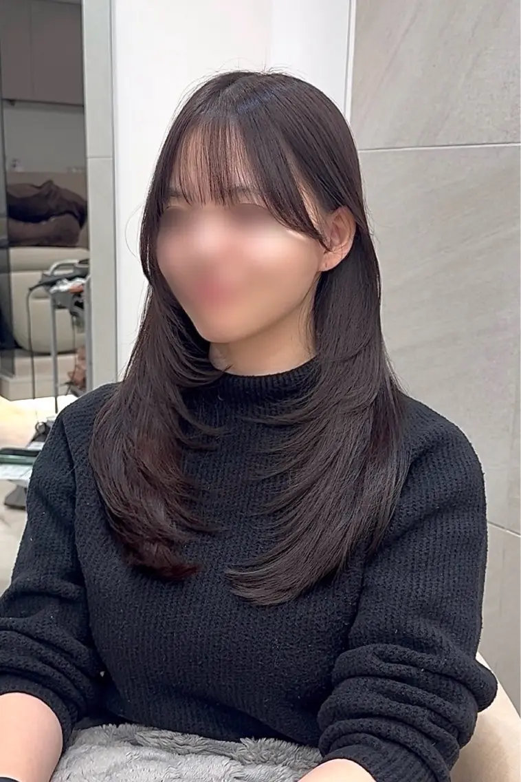 ロング カラー パーマ ヘアアレンジ カット ヘアカラー トリートメント ヘアセット パク・ボミン小野リエ 韓国ハーフ🦊のその他イメージ