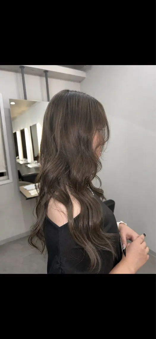 カラー アッシュ アッシュグレー アッシュグレージュ グレージュ ヘアカラー 岡山/Riens maya/艶カラーのヘアスタイル