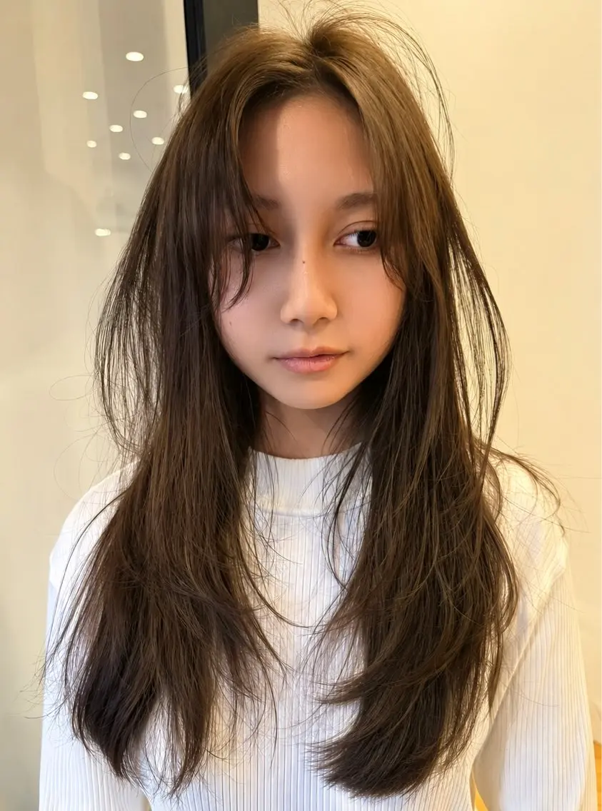 ロング カラー ブラウンカラー 透明感カラー ヘーゼル LUVISM 長岡店/三田のヘアスタイル