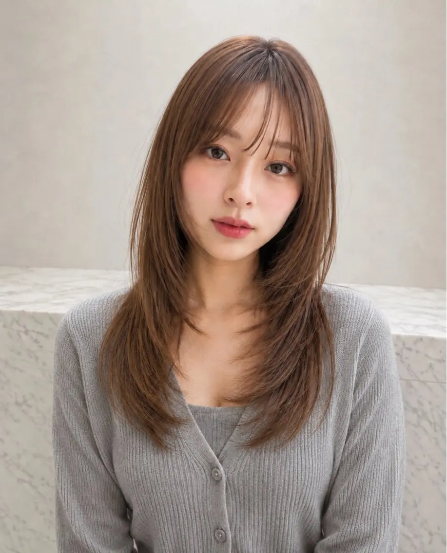 ミディアム カラー ベージュカラー ブリーチ 透明感カラー ダブルカラー ブリーチなしカラー カット ヘアカラー トリートメント 田村和範/似合わせ カラー/髪質改善のヘアスタイル