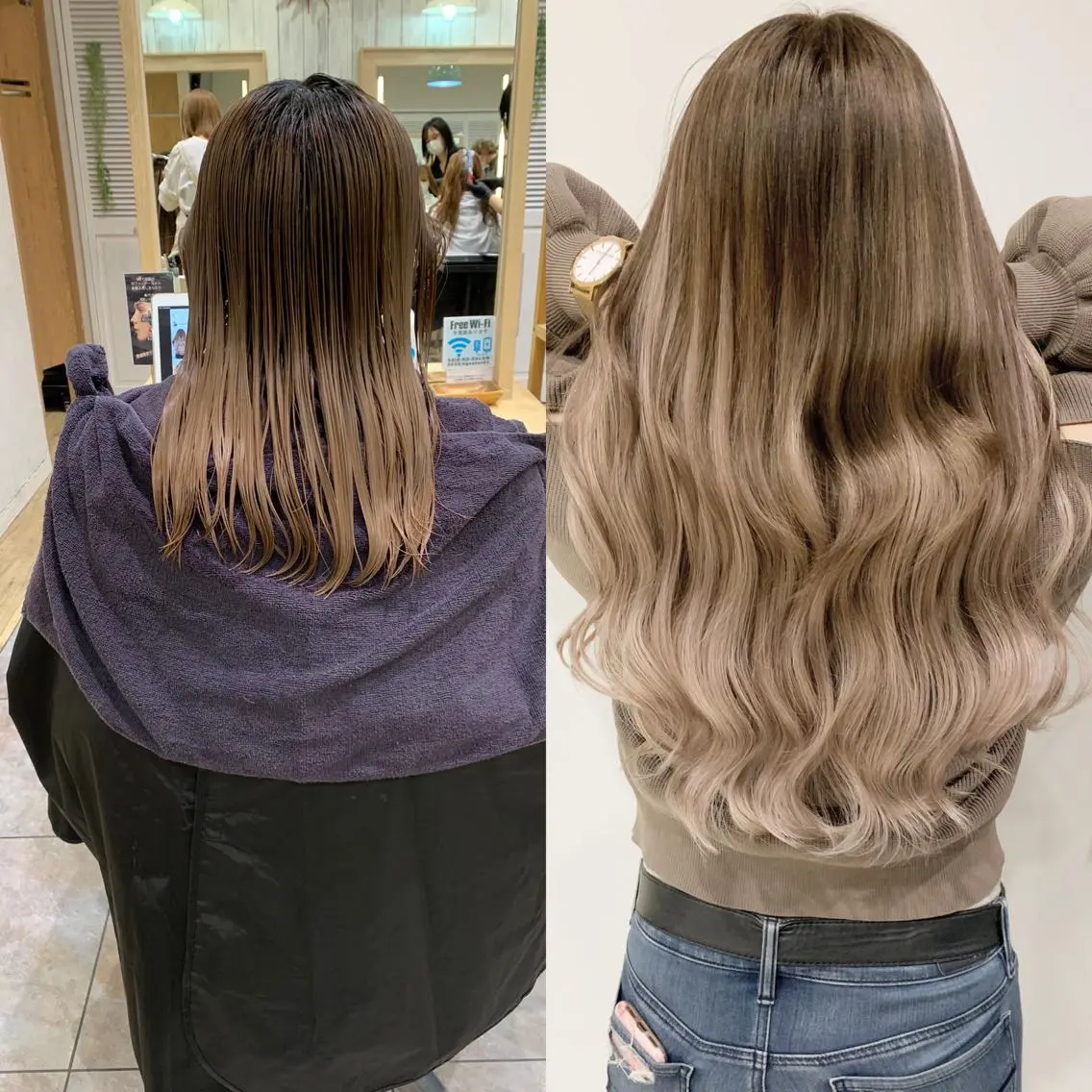 ロング カラー ヘアアレンジ エクステ ヘアカラー エクステ TATSUYA アートディレクターのヘアスタイル
