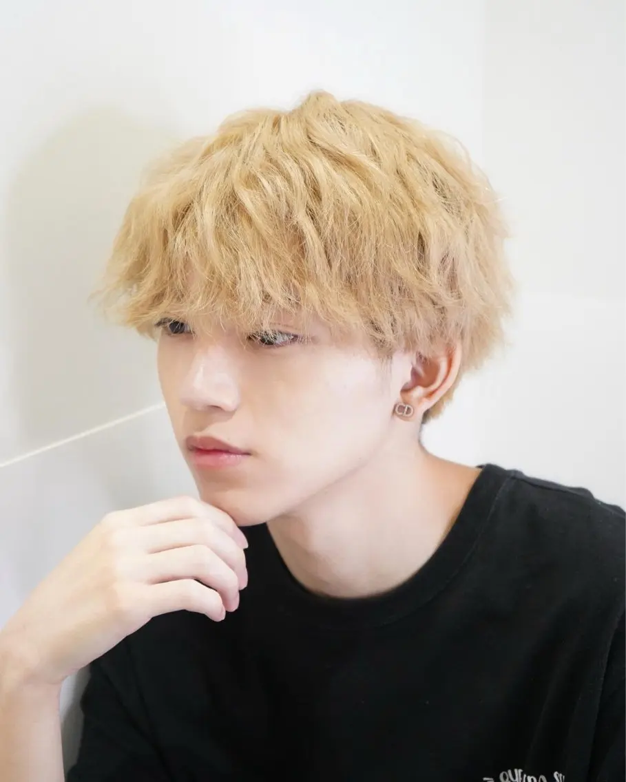 ✨【学生限定】🧑🎓メンズカット+シャンプー+ブリーチ+ワンカラー+眉カット+スタイリング✨ ミニモ学割🌸の写真