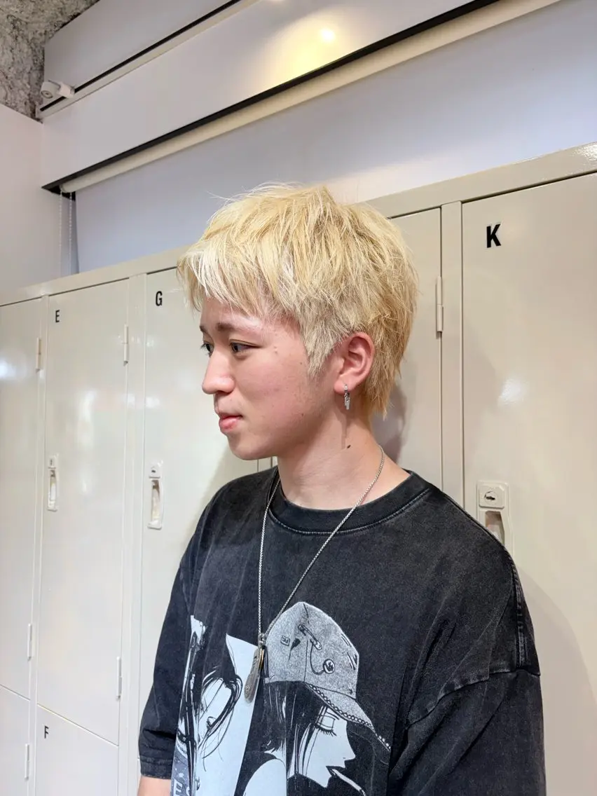 カラー メンズ ヘアカラー トリートメント ヘアセット 🧤高明度ハイトーン 🧤莉音のヘアスタイル