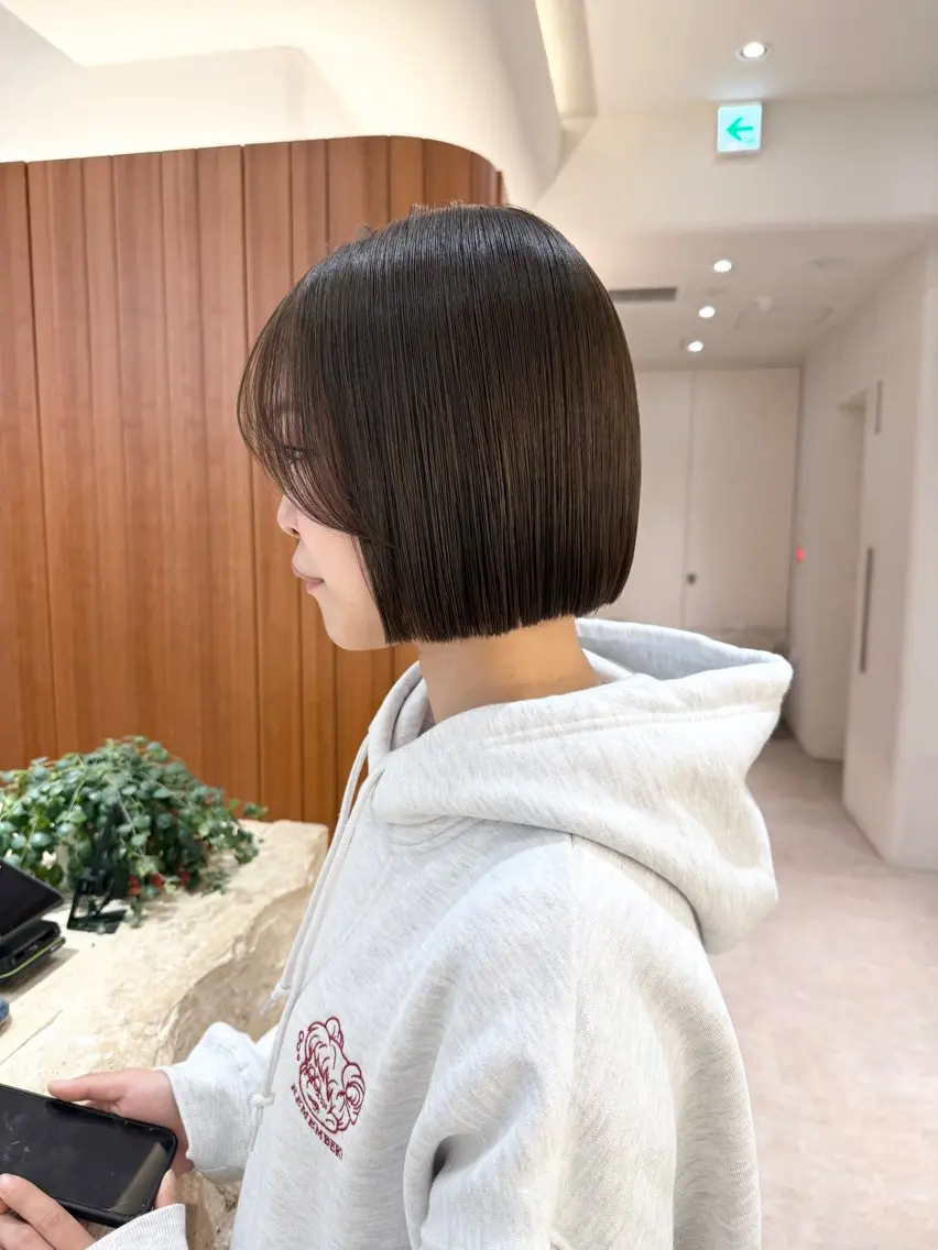 ショート カラー ショートボブ 丸みショート ボブ ショートヘア カット ヘアカラー トリートメント 【渋谷】ボブ・ レイヤーボブ特化✂︎のヘアスタイル