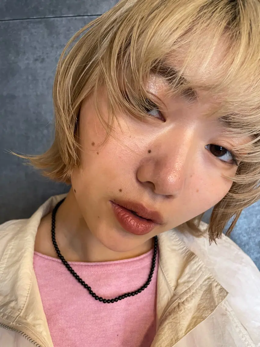 ミディアム カラー パーマ ヘアアレンジ メンズ メンズブリーチ ブリーチ カット ヘアカラー トリートメント tatsumi/ボブ ウルフ/レイヤーのヘアスタイル