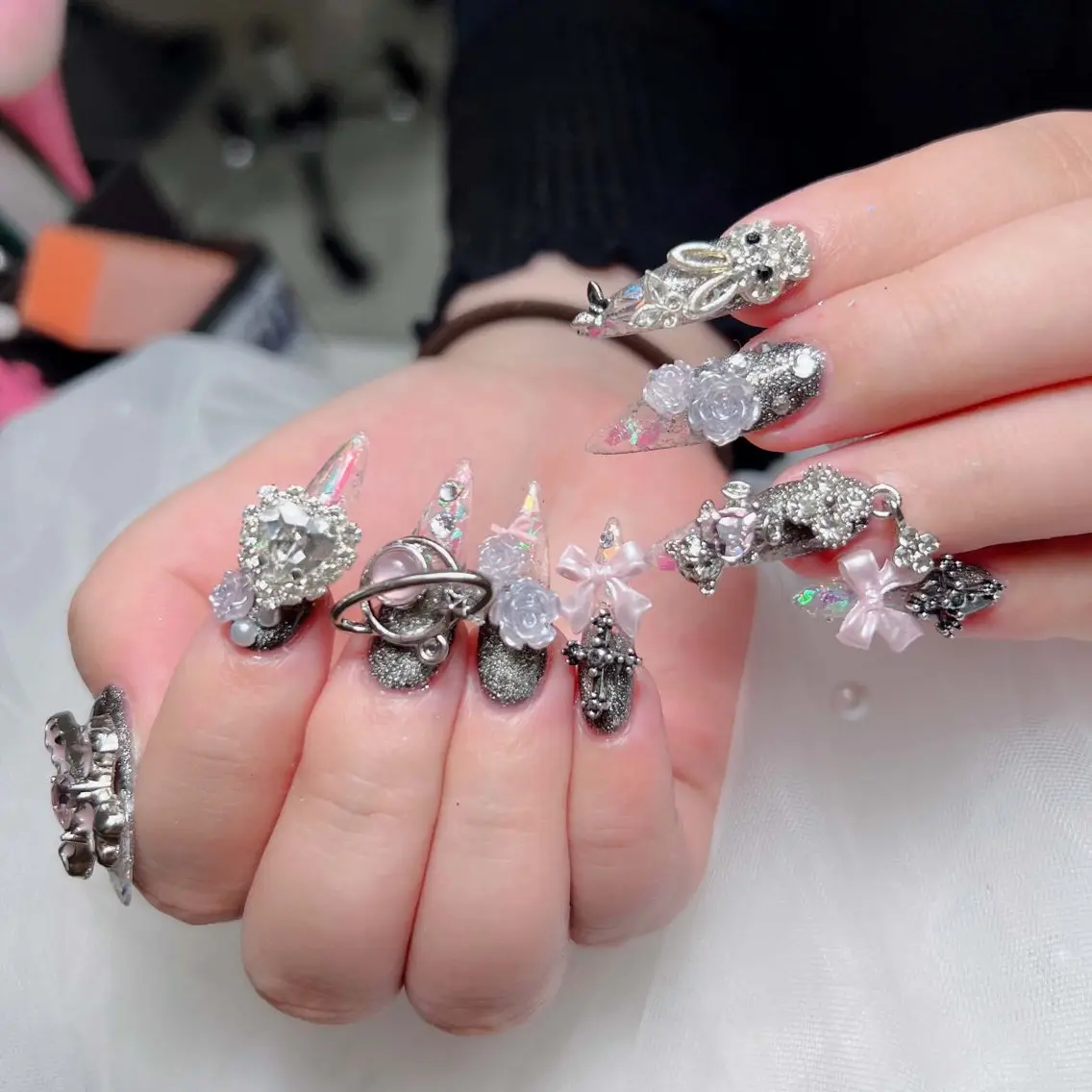 ネイル アートネイル 韓国ネイル 持ち込み ワンホンネイル ハンドネイル Lenie Nail Salonのネイルデザイン