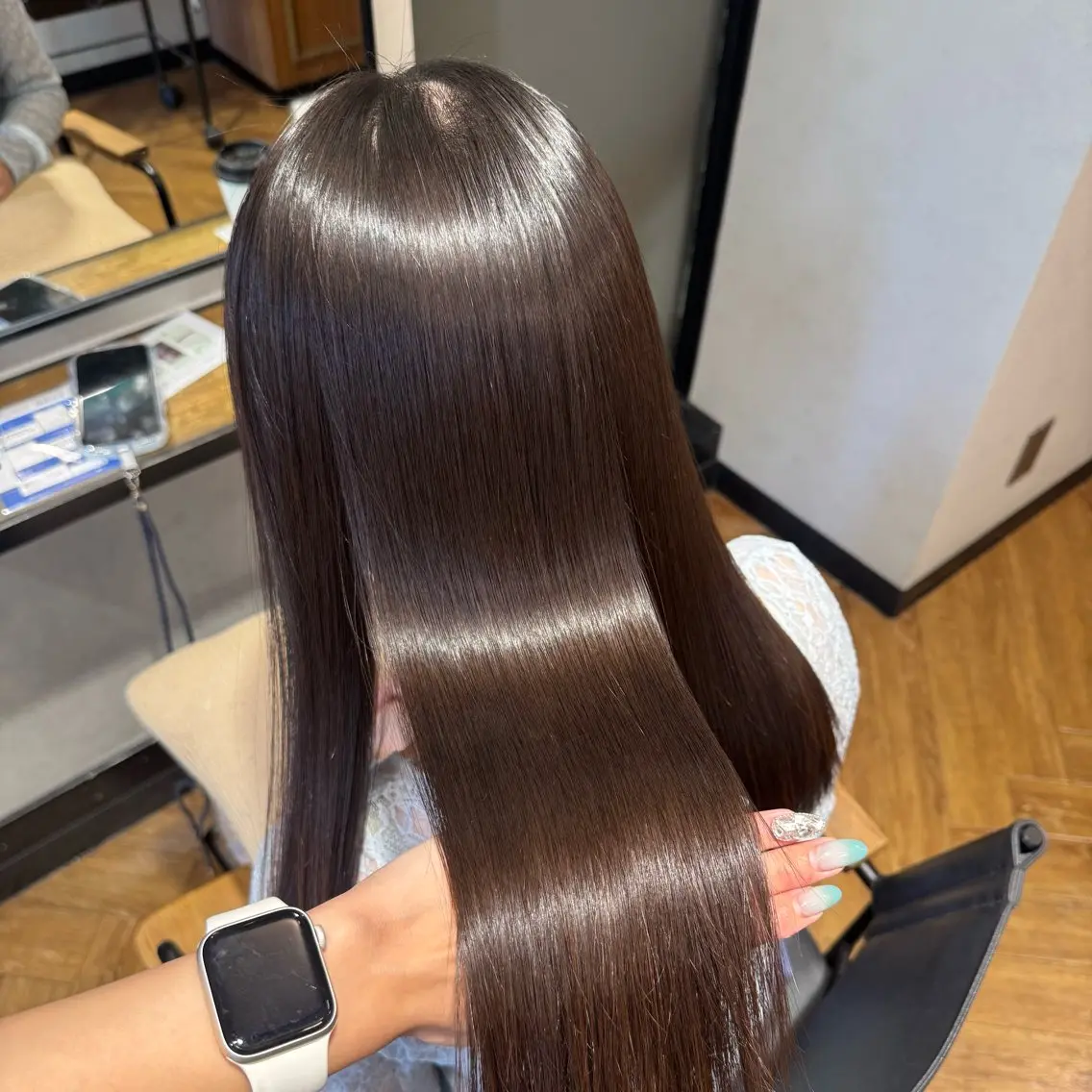 ロング カット ヘアカラー トリートメント Rena/韓国 /ワンホンヘアのヘアスタイル