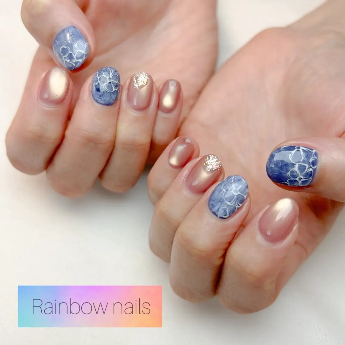 ネイル Rainbow nailsくろちゃんのネイルデザイン