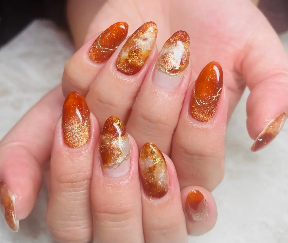 ネイル べっ甲ネイル Nail JuAR ⭐︎SAKINEのネイルデザイン
