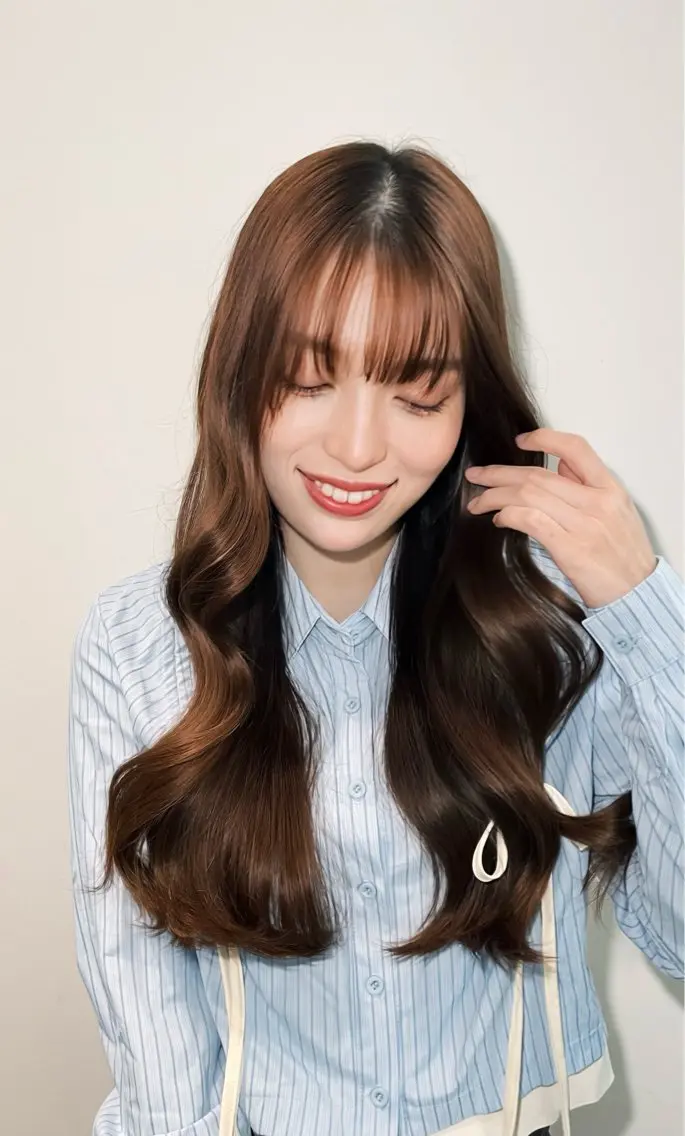 ロング カット パーマ トリートメント レイヤー/デジパ SAKIのヘアスタイル