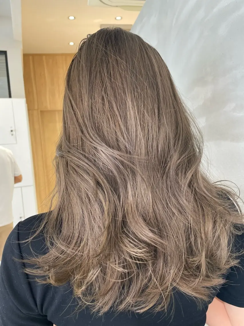 セミロング カラー ヘアカラー トリートメント 半個室女性salon 🩰Natsumiのヘアスタイル