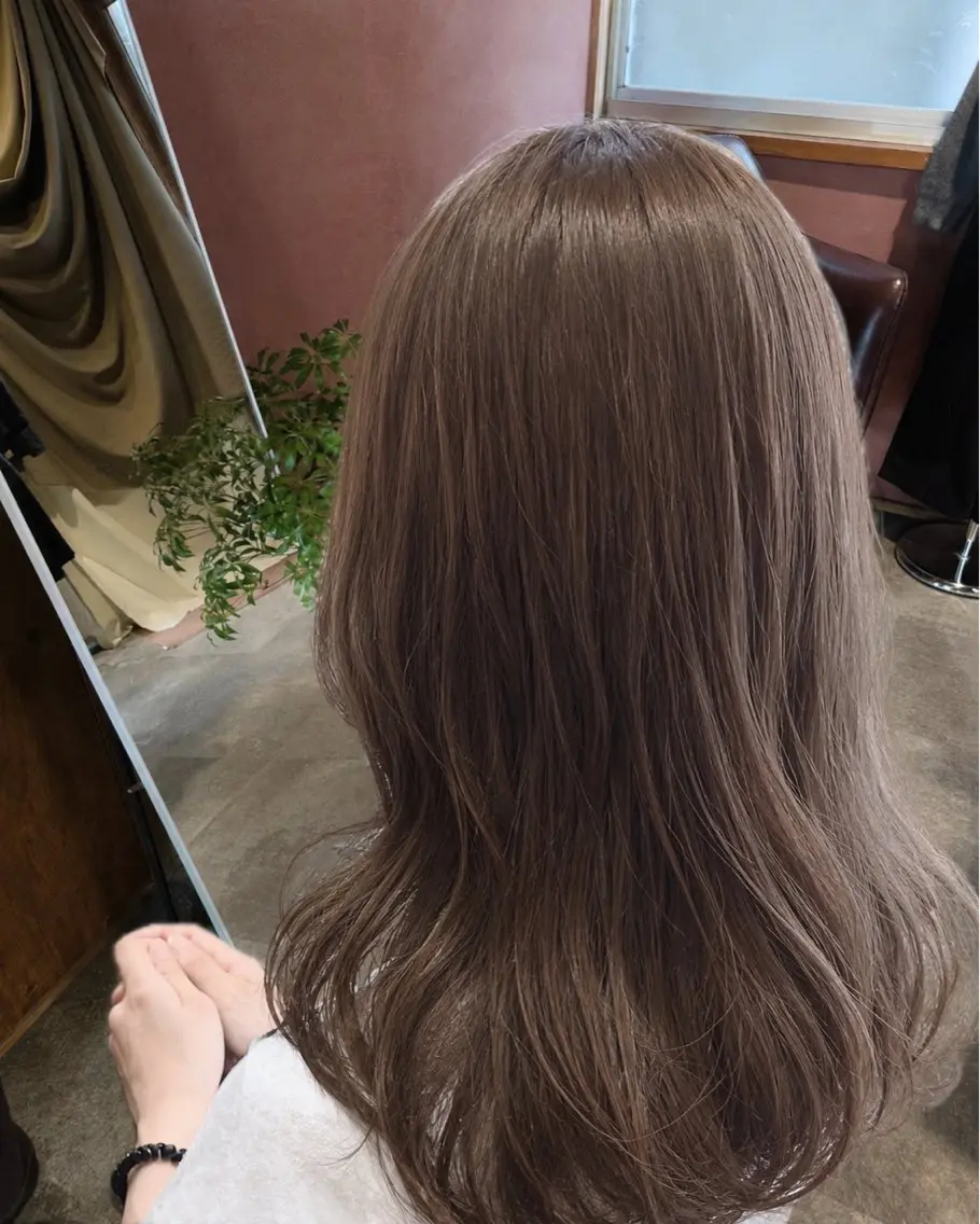ロング カット ヘアカラー トリートメント ミントカラー🌱上村 瑞紀のヘアスタイル