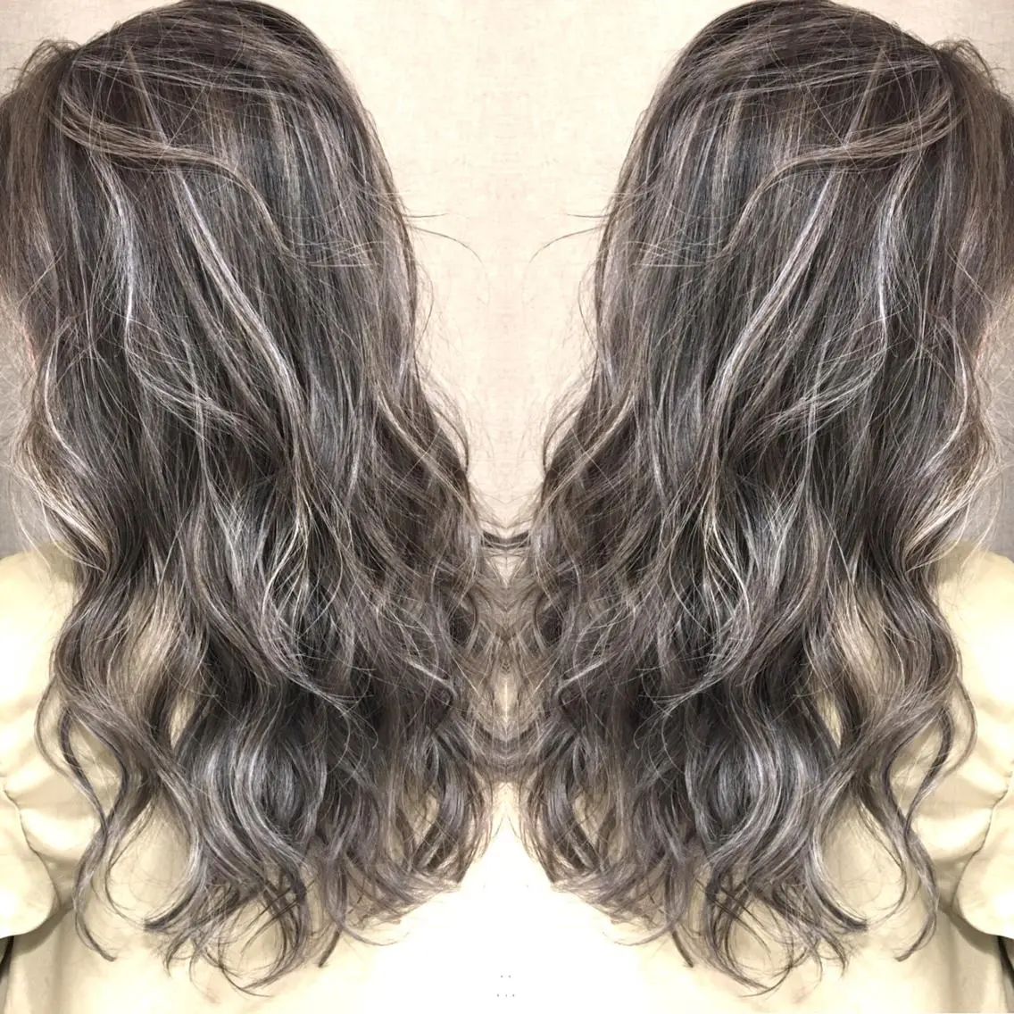 ロング カラー ハイライトカラー 3Dハイライト ハイライト ヘアカラー トリートメント 井上 一平のヘアスタイル