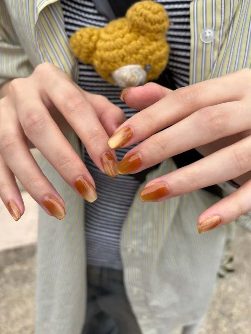 ネイル マグネットネイル ハンドネイル 【ショコラ】 Chiharu🌿のネイルデザイン