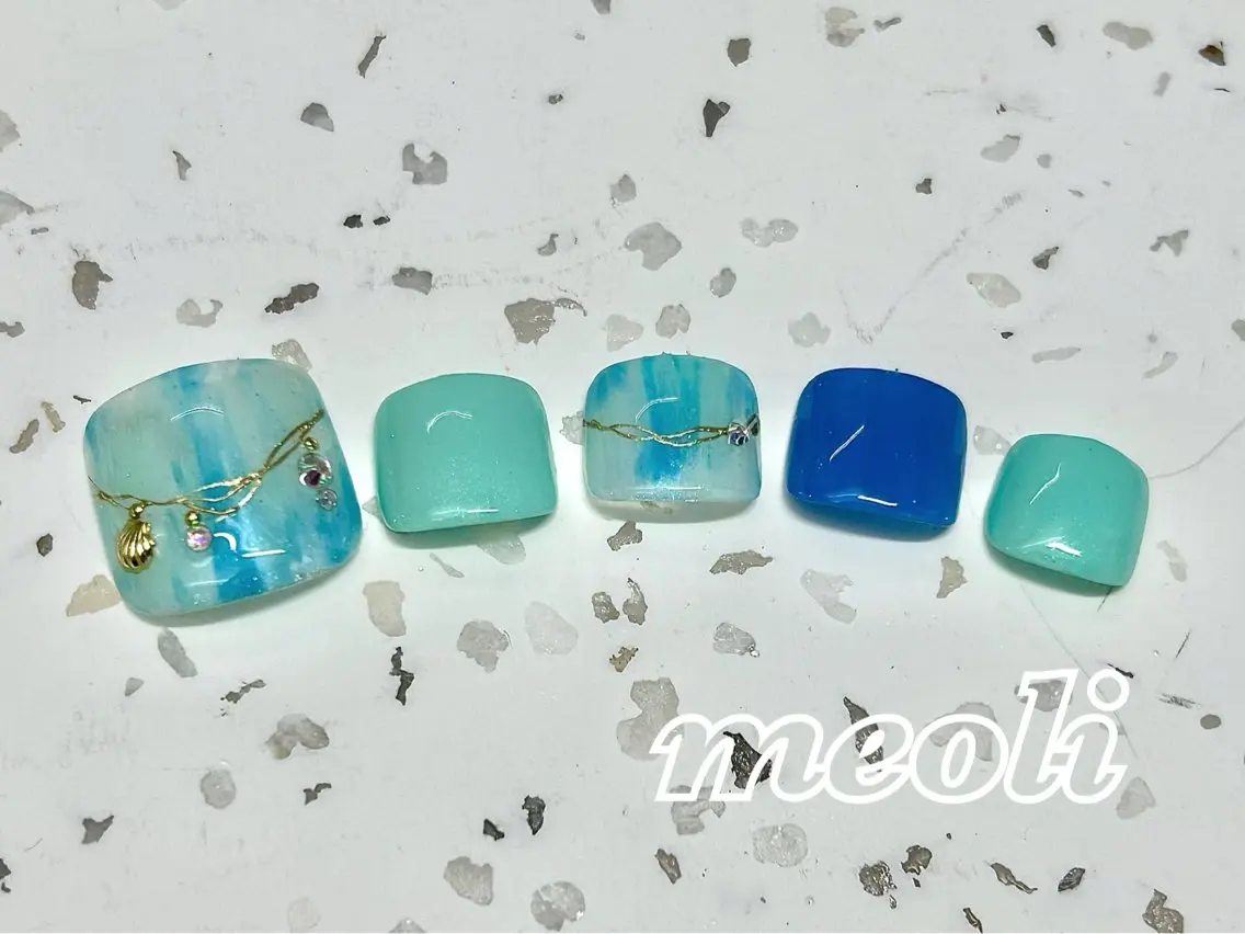 ネイル フットネイル フットネイル nail salon meoli　アヤのネイルデザイン