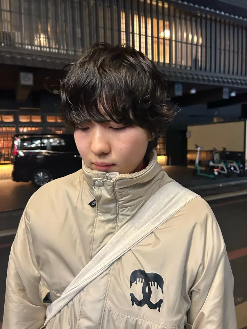 ショート ボブ ショートヘア カット パーマ 藤原 直希のヘアスタイル