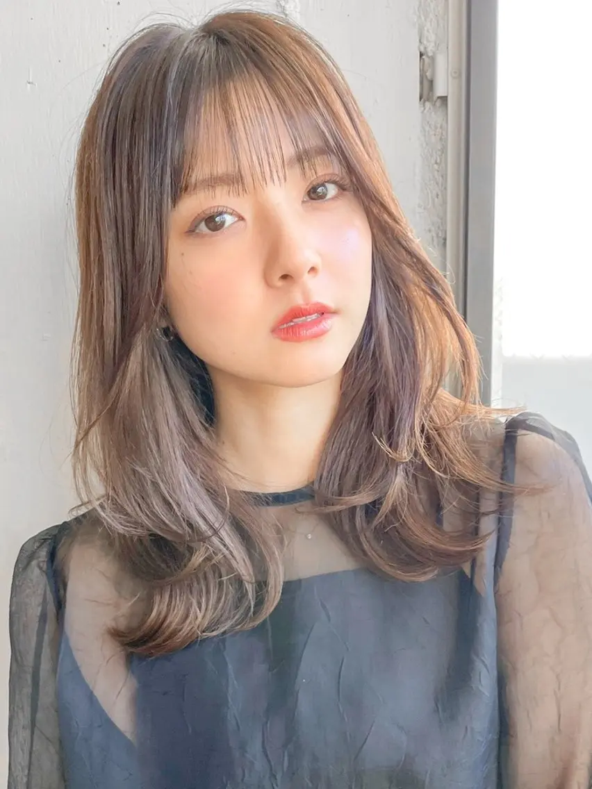 セミロング カラー Agnos青山/ yuuki🍒のヘアスタイル