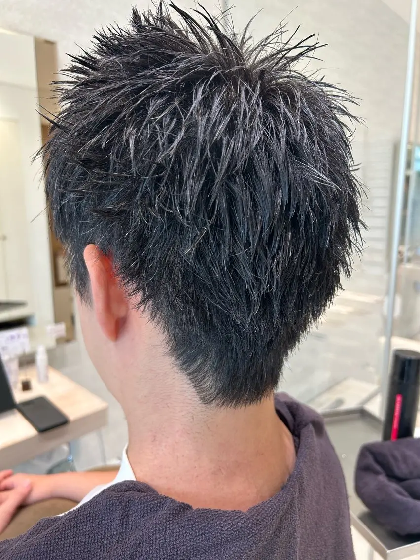 メンズ スパイキーショート 刈り上げ メンズカット/パ ーマ/スズキショウタのヘアスタイル