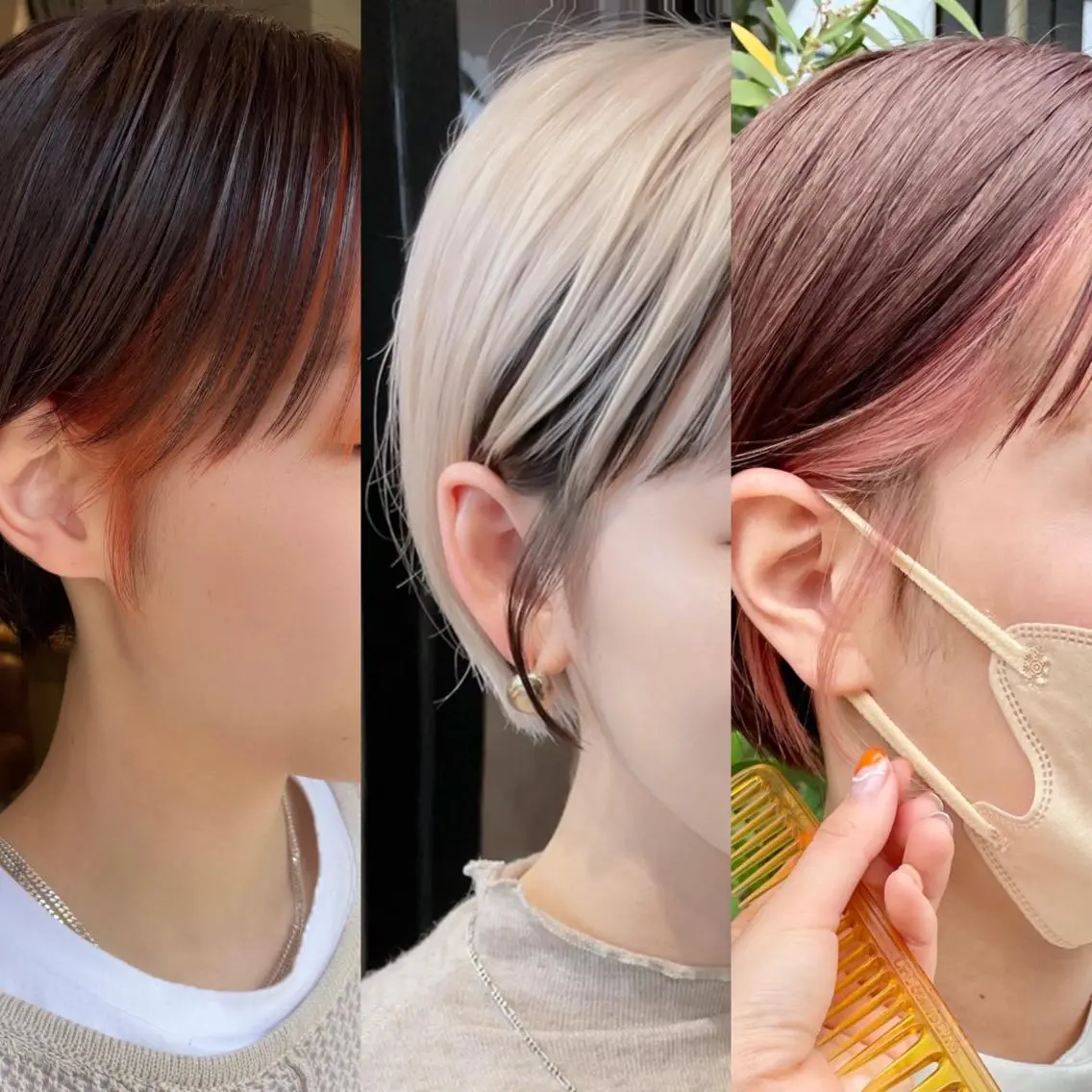 ショート カラー ミストバング  フェイスフレーミング ショートヘア🤍 銀座美容師🌷みづほのヘアスタイル