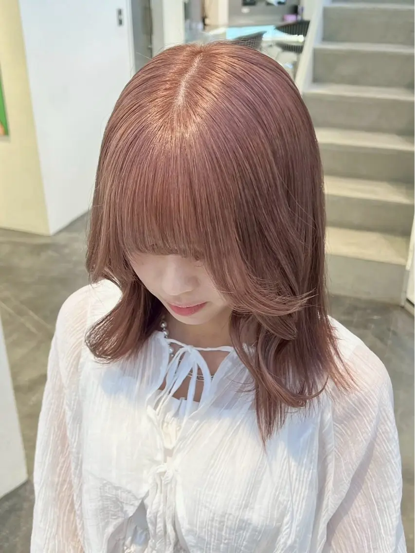 ミディアム ヘアカラー MAHIRO LUCKTOKYOのヘアスタイル