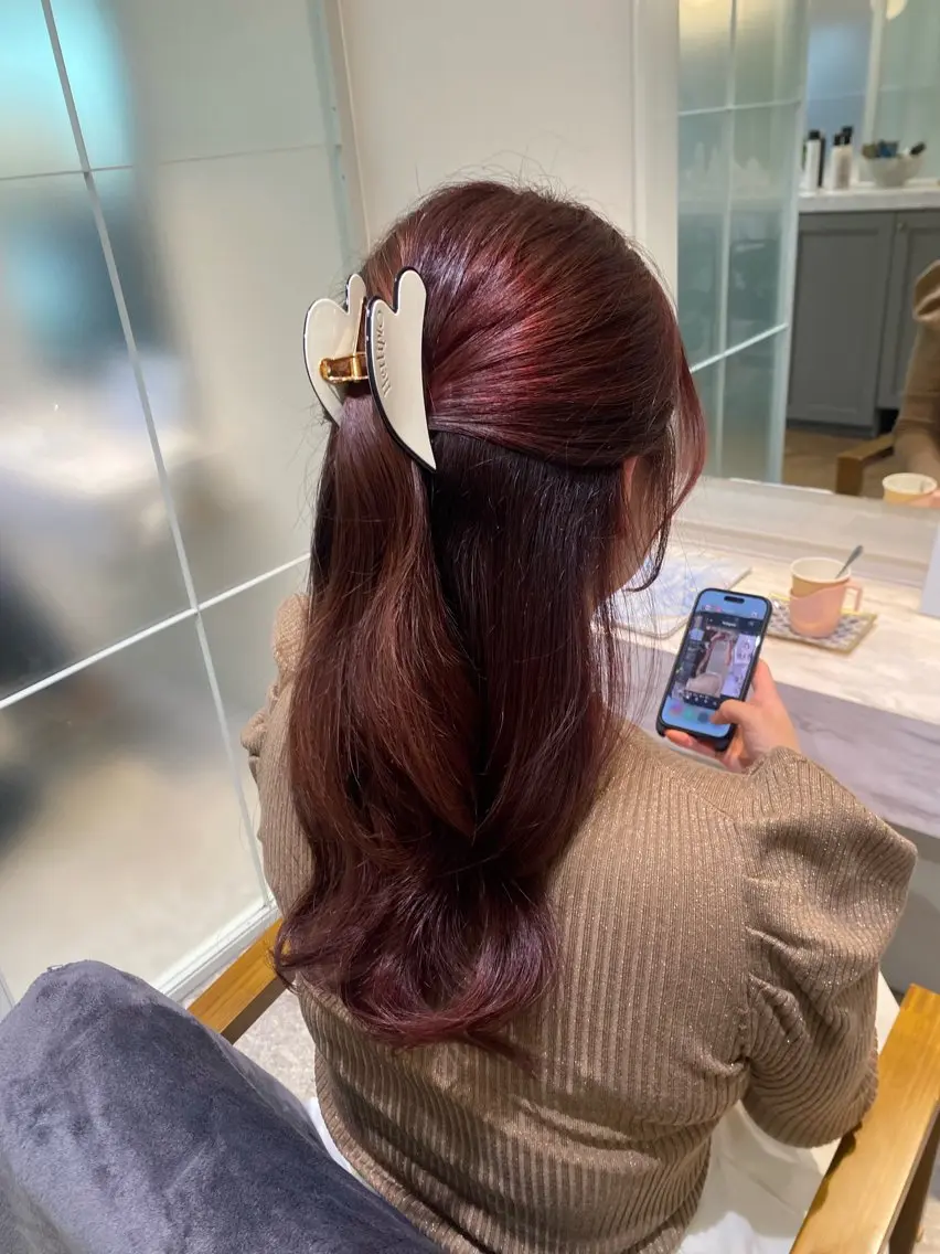 ロング カット ヘアカラー トリートメント モテ艶カラー 🎖さえきはるかのヘアスタイル