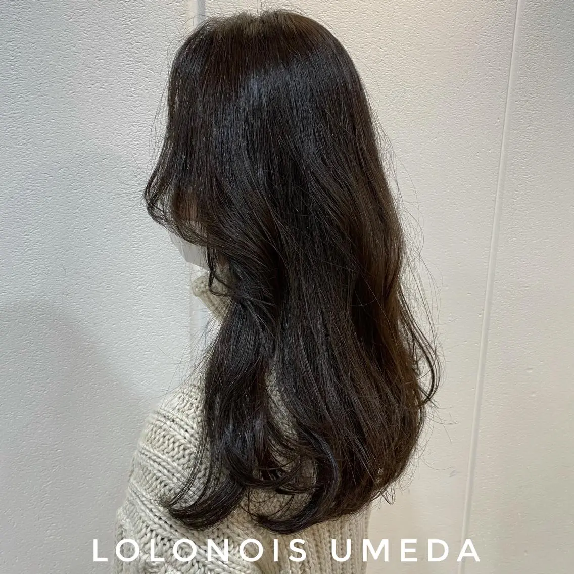 ロング カラー ダークグレー ダークグレージュ グレージュ Lolonois梅田 /Okazaki:)のヘアスタイル
