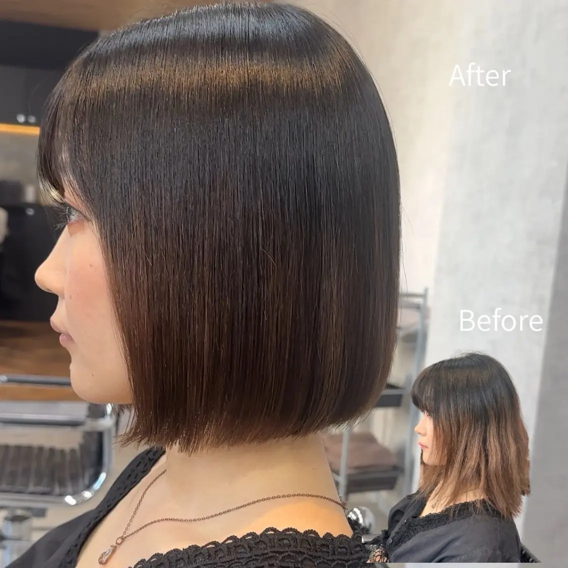 ショート カラー ボブ 髪質改善 カット 縮毛矯正 トリートメント SAKURA omotesandoのヘアスタイル